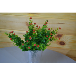 Цветок искусственный Ветка декоративная с ягодой 33см микс