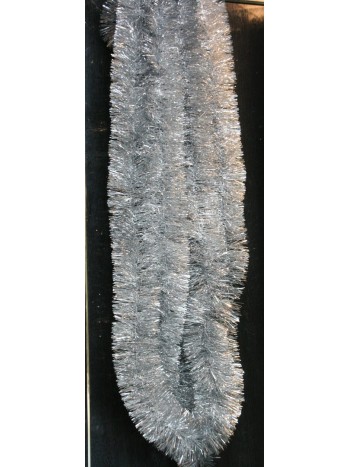 Мишура густая серебряная 20мм х 6м