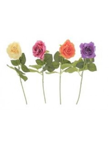 Цветок искусственный Роза ветка 40 см, микс цветов
