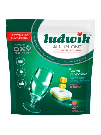 Таблетки для посудомоечных машин All in one GRAPEFRUIT Ludwik 41шт.