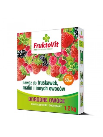 Удобрение Фруктовит Плюс для клубники, малины и других ягодных культур 1.2 кг, коробка