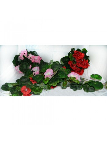 Цветок искусственный "Пеларгония свисающая" микс K019
