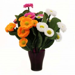 Маргаритка букет искусственный, Микс, 25 см.
