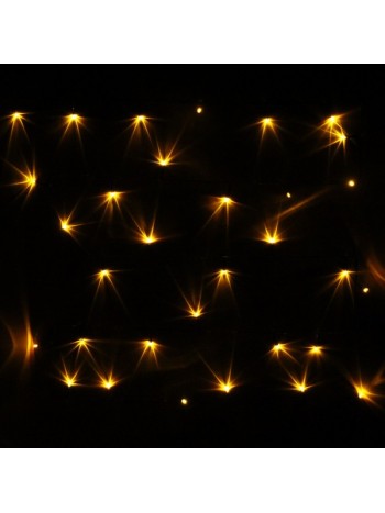 Гирлянда для дома  9,5м 100 ламп LED прозрачный провод, 8 режимов, IP-20, Жёлтый (возможность соединения) 120-064