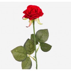 Роза вельветовая красная цветок искусственный 46 см