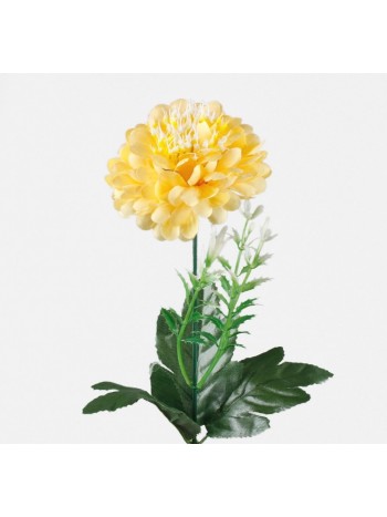 Хризантема  цветок искусственный желтая 50 см