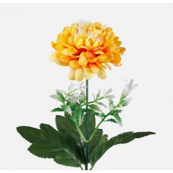 Хризантема  цветок искусственный оранжевая 50 см