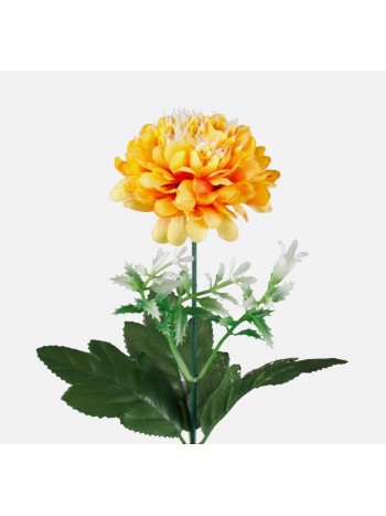 Хризантема  цветок искусственный оранжевая 50 см