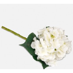 Гортензия цветок искусственный белая 34см