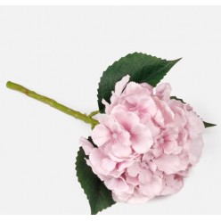 Гортензия цветок искусственный нежно-розовая 34см