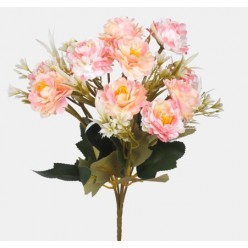 Роза букет искусственный розовый х5 28 см