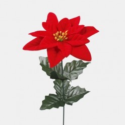 Пуансеттия цветок искусственный красная 46см