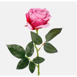 Роза цветок искусственный розовая 50см