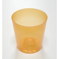 Горшок пластиковый "Орхидея Геометрик" прозрачный 13 оранжевый