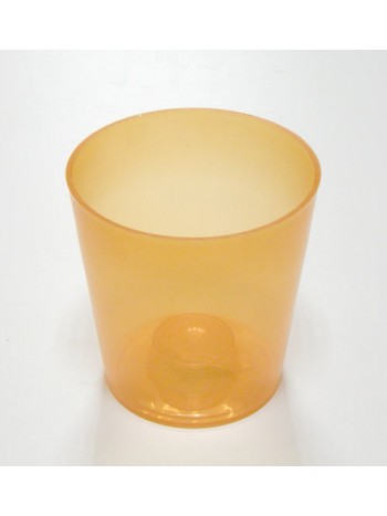 Горшок пластиковый "Орхидея Геометрик" прозрачный 13 оранжевый