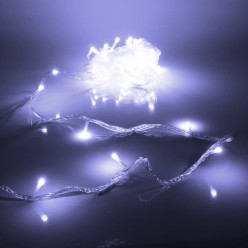 Гирлянда для дома "Bright light" 9,5м 100 ламп LED прозрач.пров.,8 реж, IP-20, Белый (соединение) 725-0045