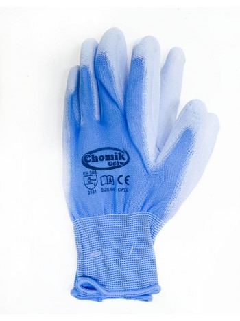 Перчатки защитные (п/э полиуретан), размер 9, микс