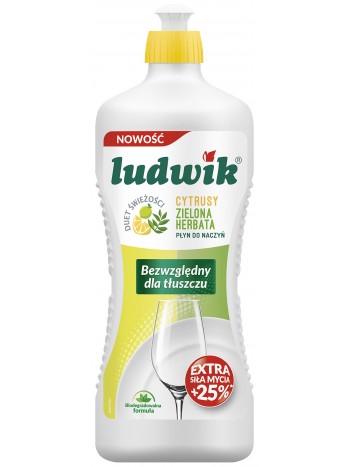 Средство для мытья посуды "Ludwik" цитрус с зеленым чаем 900г.