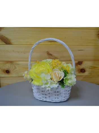Композиция в корзинке из лозы X764